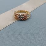 انگشتر گوی سه ردیفه