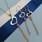 نیم ست قلب آویز