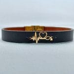 دستبند چرم ضربان قلب