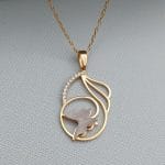 گردنبند پروانه نگین دار