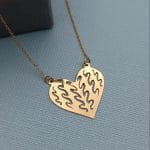 گردنبند قلب طرح دار