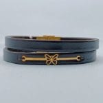 دستبند چرم پروانه