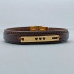 دستبند چرم مستطیل قلب