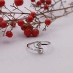 انگشتر جواهر دو تخمه نگین دار