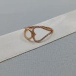 انگشتر قلب نگین دار