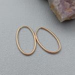 گوشواره حلقه ای بیضی ساده