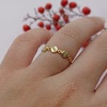 انگشتر پیچ دایره نگین دار