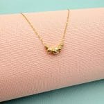 گردنبند زنجیر پولکی پنج گوی