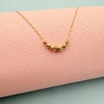 گردنبند زنجیر پولکی شش گوی