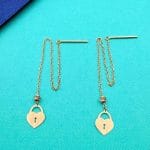 گوشواره بخیه قلب قفل