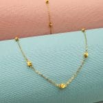 گردنبند و دستبند ایتالیایی زنجیر گوی ماه