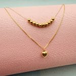 گردنبند ایتالیایی قلب گوی