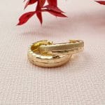 گوشواره حلقه ای تراش و مات