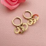 گوشواره حلقه ای با آویز دایره