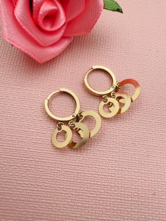 گوشواره حلقه ای با آویز دایره