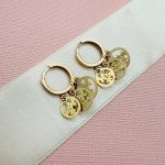 گوشواره حلقه ای با آویز پروانه