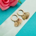 گوشواره حلقه ای با آویز صدف