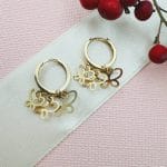 گوشواره حلقه ای با آویز پروانه