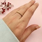 انگشتر تک ردیفه گوی تراش