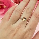 انگشتر پروانه نگین دار