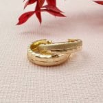 گوشواره حلقه ای تراش و مات