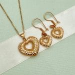 نیم ست قلب توری