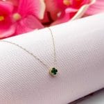 گردنبند ایتالیایی ونکلیف سبز