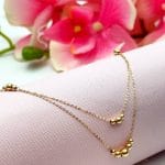 گردنبند ایتالیایی گوی دو ردیفه