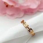 انگشتر کارتیه زنجیری مستطیل