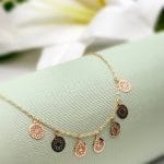 گردنبند دایره گل توری