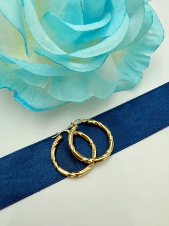 گوشواره حلقه ای چروک بزرگ