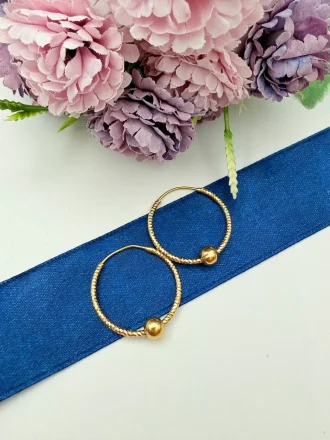 گوشواره حلقه ای تراش گوی دار