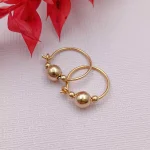 گوشواره حلقه ای گوی دار