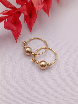 گوشواره حلقه ای گوی دار