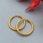 گوشواره حلقه ای زرد تراش