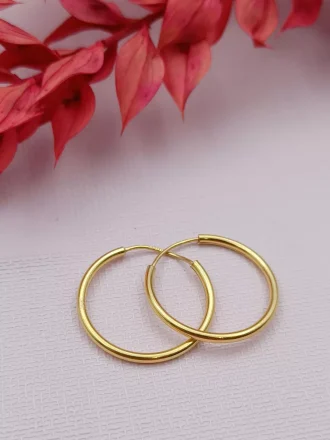 گوشواره حلقه ای بزرگ ساده