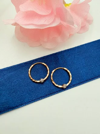 گوشواره حلقه ای تراش تک گوی