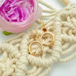 گوشواره حلقه ای گوی دار