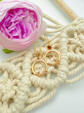 گوشواره حلقه ای گوی دار