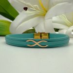 دستبند چرم ابی بینهایت