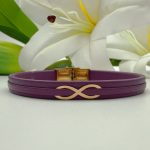 دستبند چرم بنفش بینهایت