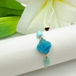 دستبند گل فیروزه