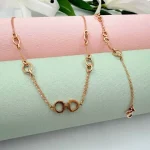 گردنبند و دستبند دو زنجیر