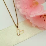 مدال تک قلب نگین دار