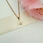 مدال تک قلب نگین دار