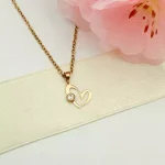 مدال تک قلب نگین دار