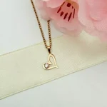 مدال تک قلب نگین دار