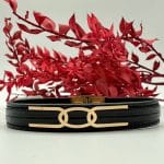 دستبند چرم هندسی بیضی