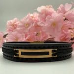 دستبند چرم مستطیل تو خالی