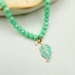 گردنبند مهره ای برگ